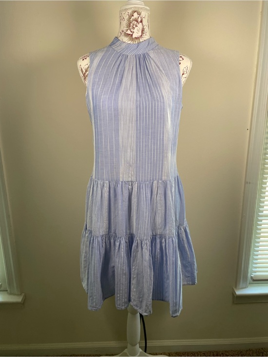 calvin klein blue striped dress | Dresses | Calvin Klein Tie Back Tiered Size 6 Color::#52-Black Defined with a ribbed little white dresses How to Visit Blue